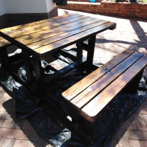 Wood Bench 6 to 8 Seater outdoor
