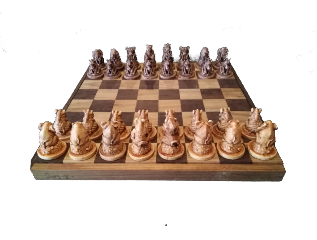 Big Five Chess Set. Board with pieces